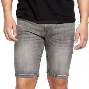 Pantalones Cortos de Mezclilla para Hombre, Color Sólido, Cintura Cómoda, Estilo Moderno e Informal para Caballeros - Product Image 4