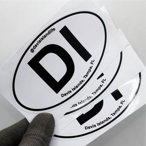 Custom Promotional Oval PVC <b>Vinyl</b> Logo Stickers | Glossy Finish Eco-Friendly UV Printed Waterproof & UV-Resistant Window Decals - Product Image 4