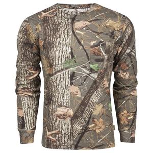 T-shirts de chasse et de pêche personnalisables pour hommes, à manches longues, camouflage, protection solaire, vente en gros, pour équipement de chasse - Product Image 1
