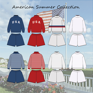 Ensemble de survêtement décontracté pour femme en polyester/coton à manches longues, rayé, avec blocs de couleur et logo USA brodé sur mesure, vente en gros - Product Image 2