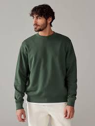 Sweat-shirt en molleton chaud pour homme - 100% coton, col rond, coupe classique, séchage rapide, motif uni, style décontracté - Product Image 2