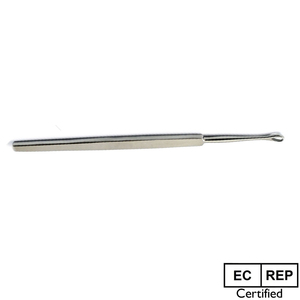 เครื่องมือขูดหูแบบมืออาชีพ ยี่ห้อ Fox Dermal Curettes ขนาด 6 มม. แบบหูโค้งตรง ปลายแหลม สำหรับหู คอ จมูก - Product Image 4