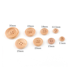 Botones de Malla de Madera de Alta Calidad con 4 Agujeros, Decoración Elegante Grabada e Impresa para Abrigos, Técnica de Recubrimiento Ecológica - Product Image 5