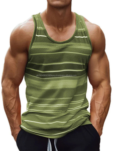<b>White</b> Men's Cotton Rib Gym Tank <b>Top</b> Casual Fitness Sexy OEM ODM Breathable Vest <b>Top</b> for Man for Outdoor - Product Image 5