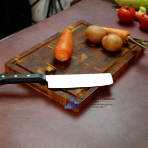Eco Friendly Teak Wood Cutting Board Set Sustainable End Grain Chopping Board Kitchenware Supplier 2026 - Product Image 4