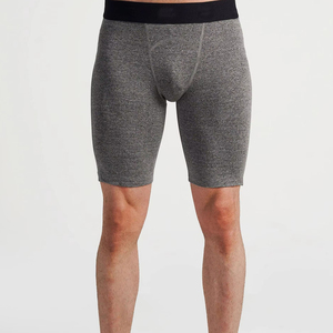 High Quality Elastic High Waisted Simple Skinny Knee Length Gym Yoga <b>Shorts</b> Fitness Workout <b>Compression</b> Front Logo <b>Shorts</b> - Product Image 4