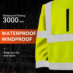Ultra Bright High Vis Safety Jacket Reflective Stripe Lightweight Fabric Site Supervisor Vest Construction Security Work Apparel - Product Image 3