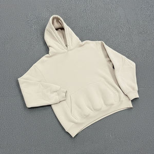 Sudadera con capucha para hombre, color beige claro, más vendida, 100% algodón, manga larga, cintura elástica, corte holgado, para uso en invierno - Product Image 4