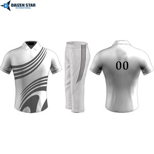 Uniforme de cricket pour homme DAIZEN STAR, vert et blanc, manches courtes, avec pantalon assorti, respirant, coupe classique, toutes saisons - Product Image 4