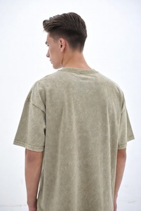 เสื้อยืดลายวินเทจทรงโอ คอวี ล้างสีแบบแอซิดวอช ดีไซน์ล่าสุด แฟชั่นสตรีทแวร์สำหรับฤดูร้อน รับทำโลโก้ตามสั่ง ขายส่งเสื้อยืดแอซิดวอชสำหรับผู้ชาย - Product Image 2