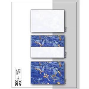 Azulejos de Cerámica de Diseño Azul de Alta Calidad de 450x300 mm para Revestimiento de Paredes, Garantía de Más de 5 Años, 10 mm de Grosor, Acabado Brillante Resistente a los Ácidos para - Product Image 1