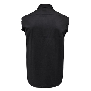 Chaleco vaquero rojo premium para hombre, cómodo, estilo biker, tela de algodón suave para uso diario, camisa vaquera. - Product Image 6