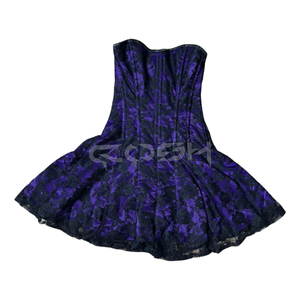 Vestido Corsé de Satén de Primera Calidad para Mujer con Superposición de Encaje |   Fabricante de Vestidos Corset para Moda y Fiestas - Product Image 1