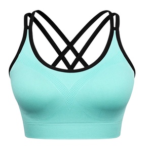 Women's High Support Plaid Sports <b>Bras</b> for Yoga Running Breathable Spandex Removable <b>Cups</b> Pakistan Made Sports <b>Bra</b> OEM - Product Image 1