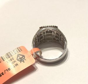 Ensemble de bagues pour homme en moissanite de laboratoire tendance, en argent sterling 925, bagues en grappe plaquées rhodium, luxe, mariage, fiançailles, soirée - Product Image 5