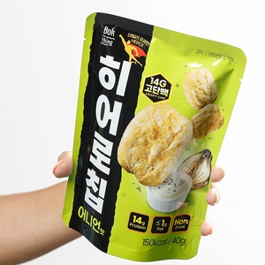 ขนมขบเคี้ยวโปรตีนสูงสไตล์เกาหลี รสหัวหอมกรอบ แคลอรีต่ำ โบกธิง ฮีโร่ ชิป ขนมโปรตีนรสหัวหอม - Product Image 1