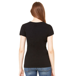 Opciones de colores personalizadas y tela suave y transpirable para uso diario, camisetas cómodas con cuello en V para mujer. - Product Image 2