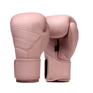 Guantes de Boxeo para Mujer de Cuero Sintético Premium, Rosa y Blanco, Acolchado Grueso, Resistentes al Desgaste, Guantes de Boxeo de PU, Rosa y Blanco, para Sparring - Product Image 1