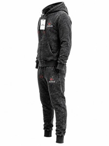 <b>Men</b> Acid Wash <b>Hoodie</b> and Jogger Tracksuit Set Relaxed Fit Vintage Style Sweat Suit for Fitness <b>Running</b> Casual Street Fashion - Product Image 6