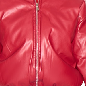 Chaqueta Bomber Oversize Unisex de Seda/Algodón Rojo Cereza, Corte Relajado, con Cremallera, Estilo Urbano, Prenda Exterior, Estilo Atrevido para Primavera - Product Image 5