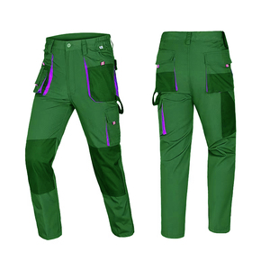 Pantalones de Trabajo de Seguridad Verdes de Corte Regular con Bolsillos para Herramientas, para Uso en Fábrica, Taller, Protección, Mecánica y Construcción - Product Image 3