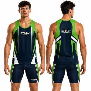 New Design Suitable Men Track & Filed Uniform Custom Team Logo OEM ODM Factory Supply <b>Athletic</b> Outfit Men Track & Filed Uniform - Product Image 4