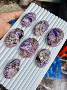 Charoita Natural de Grado AAA, Cabujón Pulido Liso, Gema Púrpura de Todos los Tamaños y Formas Mixtas, Gemas Sueltas Hechas a Mano - Product Image 4