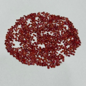 Zafiro Rojo Anaranjado Natural de la Mejor Calidad, Corte Redondo de Diamante de 2 mm, Calibrado, Tailandia, Grado de Joyería Fina AAAA - Product Image 3