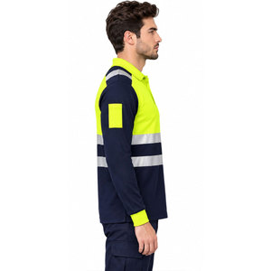 Custom Logo Security Work <b>Polo</b> T-<b>shirt</b> EN ISO 20471 Ansi Class <b>3</b> High Visibility Reflective Safety <b>Shirt</b> - Product Image 5