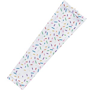 Manchons de cyclisme OEM blancs avec imprimé de paillettes colorées, protection anti-UV unisexe, taille adulte - Product Image 4