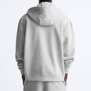 Sweat à capuche en molleton français pour homme, personnalisé avec logo, en polyester/coton épais, coupe oversize, couleur unie, style urbain, ODM pour l'hiver - Product Image 6