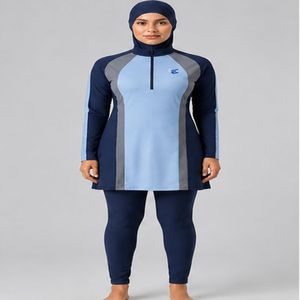 Modest 4 Piece Burkini Set Women Full Coverage <b>Muslim</b> Long Sleeve Modest 4 Piece Burkini Set Covering Premium Quality - Product Image 1