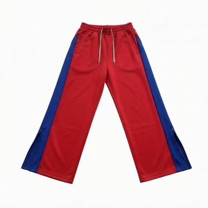 2026 Custom Plus Size Cotton fleece High Quality Breathable Mid Wide Leg Men's Sweatpants Baggy Streetwear <b>Elastic</b> <b>Waist</b> <b>Trouser</b> - Product Image 1