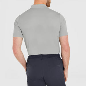 Chemises décontractées pour hommes en tissu tricoté 100 % coton, manches courtes, couleur unie, séchage rapide, logo personnalisé positionné à l'avant - Product Image 4