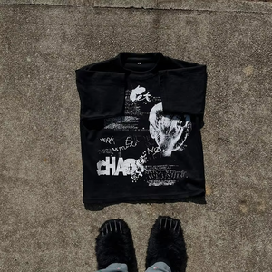 เสื้อยืดคอตตอนหนา 230 กรัม พิมพ์ลายโลโก้ตามสั่ง สไตล์วินเทจ ลุคสตรีทแวร์ แขนสั้น สำหรับผู้ชาย - Product Image 3