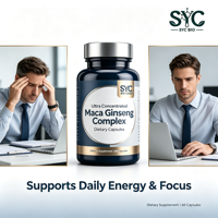 Complexe Naturel OEM Maca Ginseng 10-en-1 pour la Vitalité Masculine Ashwagandha Marque Privée Fabricant Personnalisé Fournisseur en Gros 60 Capsules