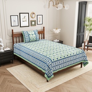 Juego de Sábanas Individuales Planas de Alta Calidad, Impresas y Personalizables, Ecológicas, Reutilizables, Estilo Natural, Incluye 1 Funda de Almohada - Product Image 1