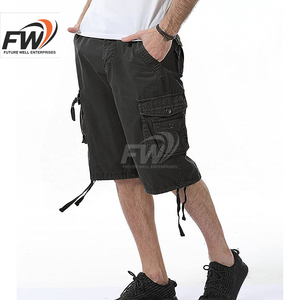 Pantalones Cortos Cargo de Alta Calidad para Hombre, Antiarrugas, con Bolsillos Laterales, Cintura Elástica, Transpirables, en Venta - Product Image 5