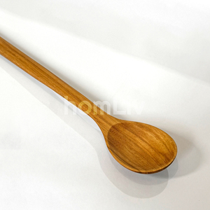 Cuchara de Madera de Teca Natural OEM con Mango Largo, Cuchara de Sopa de Madera Hecha a Mano, Cuchara para Remover Ecológica, Utensilios de Cocina Sostenibles - Product Image 4