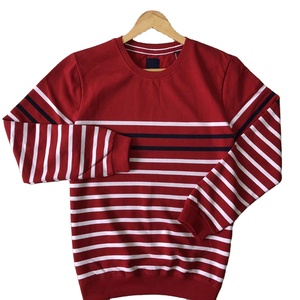 Tendance personnalisé Auto Stripe hommes sweats à manches longues décontracté coupe régulière boucle tricot col rond prix usine vêtements d'hiver - Product Image 6