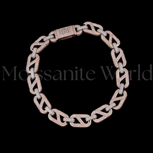 Cadena cubana de plata 925 fabricada en India para hombres y mujeres, estilo hip hop, con incrustaciones de diamantes, joyería de lujo para streetwear. - Product Image 5