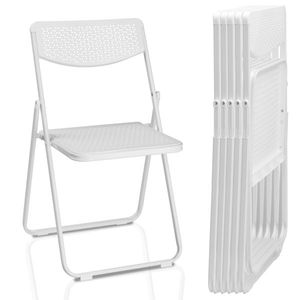 Set di 6 Sedie Pieghevoli in Plastica Leggere, Portatili e Impilabili per Eventi Interni ed Esterni, Uso Commerciale e Domestico - Product Image 6