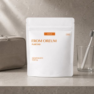 [FROM OREUM] Dentifrice solide aromatisé à la mandarine de Jeju, comprimés de soin buccal, saveur mandarine, pochette de recharge pour les voyages - Product Image 3