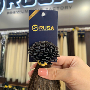 ผมต่อแบบ I-Tip ยี่ห้อ Rusa แบบปลายแบน คุณภาพสูงพิเศษ ผมเวอร์จินเวียดนาม แบบ Double Drawn  ถักด้วยเครื่องจักร  ความยาว 10-34 นิ้ว ขายส่ง - Product Image 5