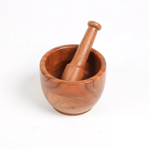 Mortier et pilon en bois pour broyage de médicaments et d'ail, vente en gros, fournisseur, produit phare - Product Image 6