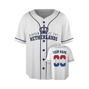 Camiseta de Béisbol Personalizada de Holanda - Camisetas Deportivas con Nombre y Número, Regalos de Uniformes de Softbol para Hombres y Mujeres - Product Image 1