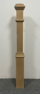 Poteaux d'escalier en chêne rouge, détails cannelés, OEM ODM, traditionnels, garantie 1 an, haute qualité, écologiques, durables - Product Image 3