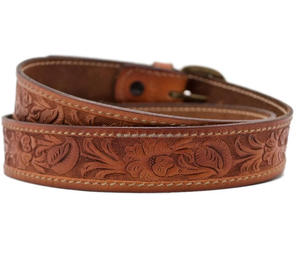 Cinturón occidental, herramientas de cuero de vaca Unisex importado tallado a mano, cinturones de herramientas occidentales para uso informal, vaquero con hebilla de diseñador - Product Image 1