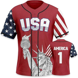 Camiseta de Béisbol Sublimada con Tela de Malla Transpirable, Uniforme de Equipo Personalizado con Botones Completos para Mayor Comodidad en el Campo 2026 - Product Image 4