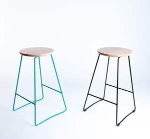 Artisan Crafted Wooden Iron Stool Featuring <b>Rustic</b> Industrial Design For Modern <b>Home</b> Kitchen Bar Seating <b>Decor</b> - Product Image 6